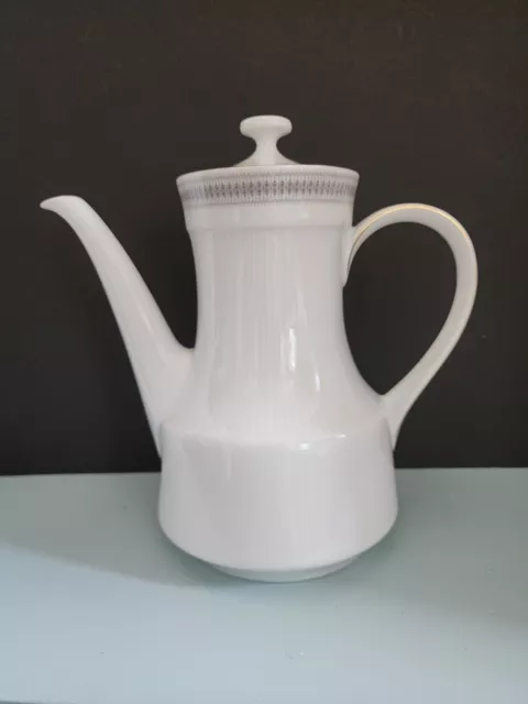 Vintage MITTERTEICH Bavaria 6 Cup White Grey Gold Coffee/Tea Pot