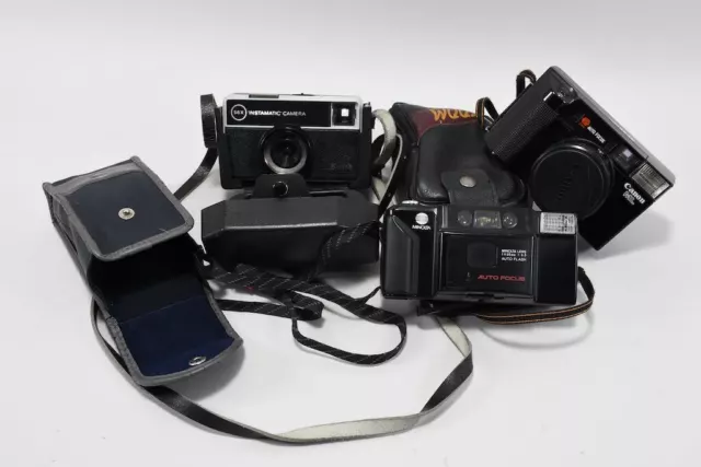 G81T75- 3x Kamera ua Canon ML, Minolta, Kodak 56 X mit 3x Tasche