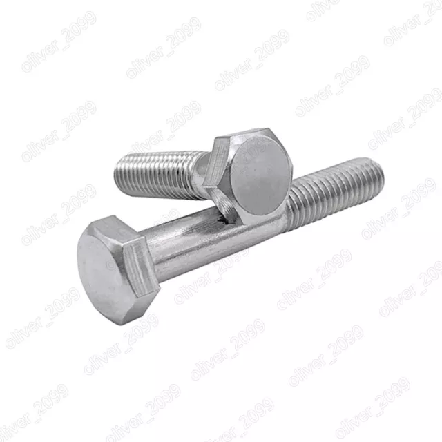 304 Bulloni testa esagonali acciaio inox filo parziale 1/4 5/16 3/8 7/16 1/2 5/8