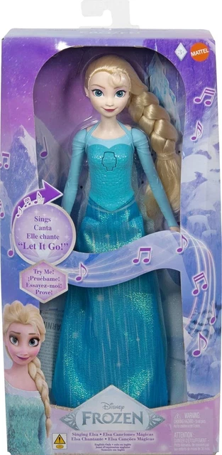 MATTEL DISNEY FROZEN Singing Elsa Poseable Doll in Signature Clothing 3 ...