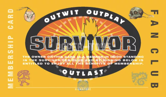 Survivor Fan Club Membership Card