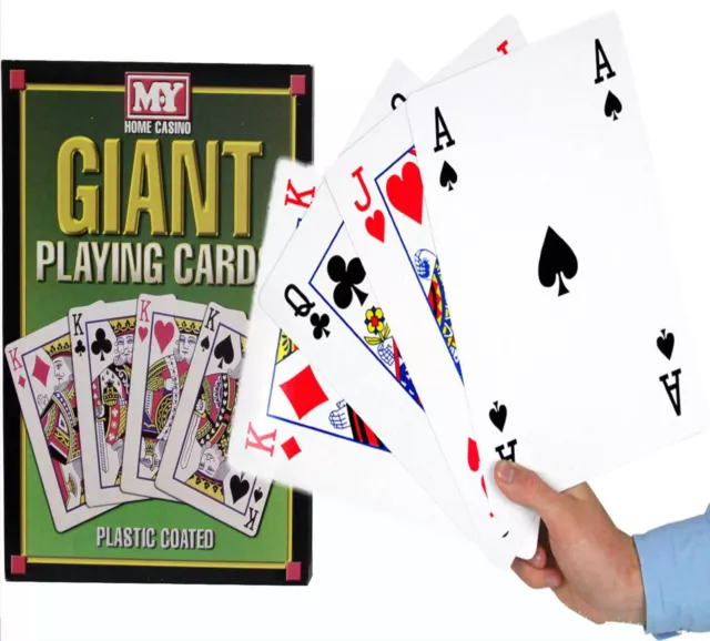 A4 Giant Jumbo Big Playing Cards Deck Family Party Game Outdoor Garden BBQ Magic