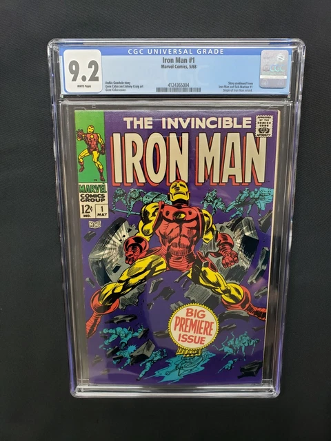 Iron Man  #1 Origin Retold Marvel 1968 1st Solo Issue CGC Grade 9.2 NM-