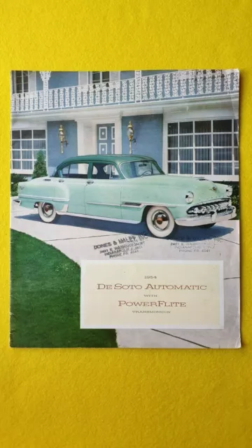 De Soto Fire Dome V8 Automatic Powermaster car brochure catalogue 1953 SUPERB B