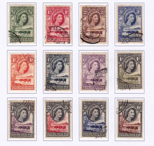 Bechuanaland  Protectorate 1955 12 values to 10/- complete  (J428)