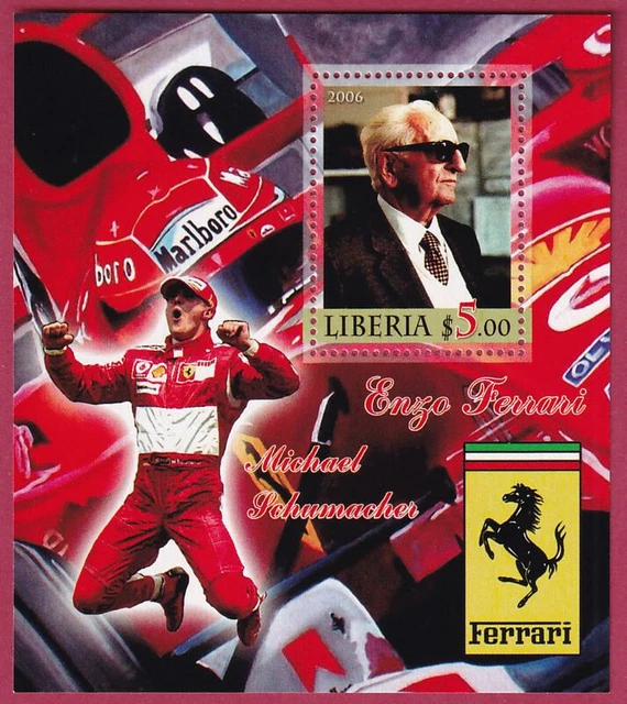 Liberia toller Block postfrisch, Enzo Ferrari - Michael Schumacher