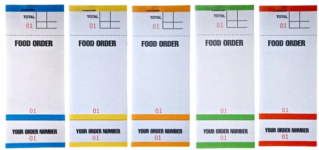 FOOD ORDER PADS Restaurant drink Numbered Takeway Bar cafe Waiter BF84 ...