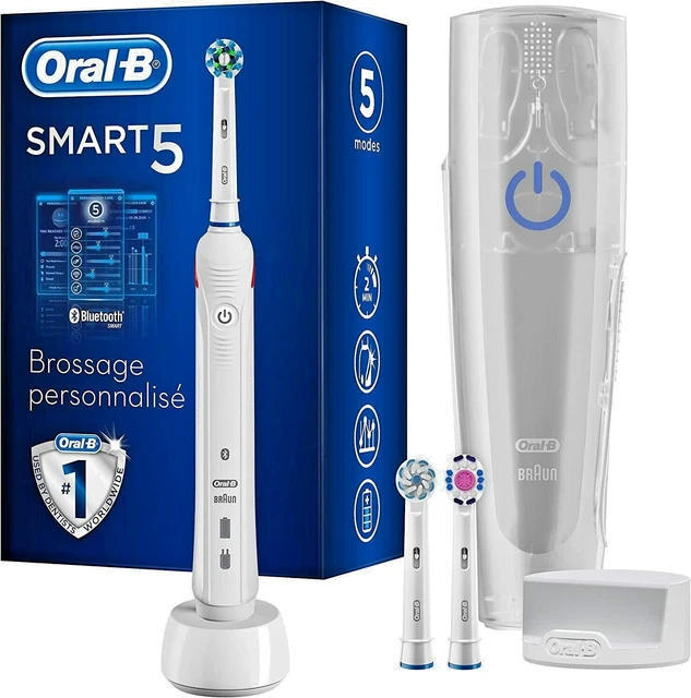 ORALB SMART 5 Brosse à Dents Électrique Connectée Bluetooth Étui de