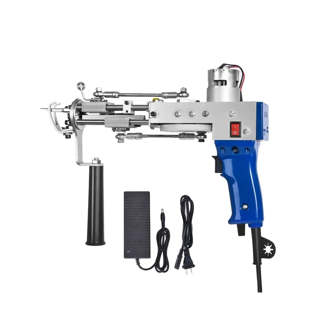 Pistola de mechones de pila cortada, máquina eléctrica de tejido de alfombras flocante portátil K...