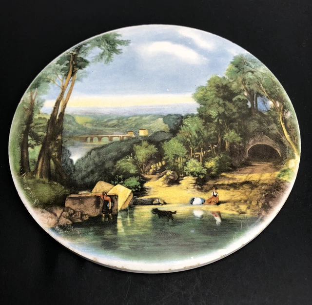 Vintage H & R Johnson Ltd Round Ceramic Tile Trivet Hot Plate Made In England