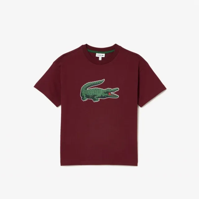Lacoste Kids Logo T-shirt Top Junior Regular Fit T-Shirt Crew Neck