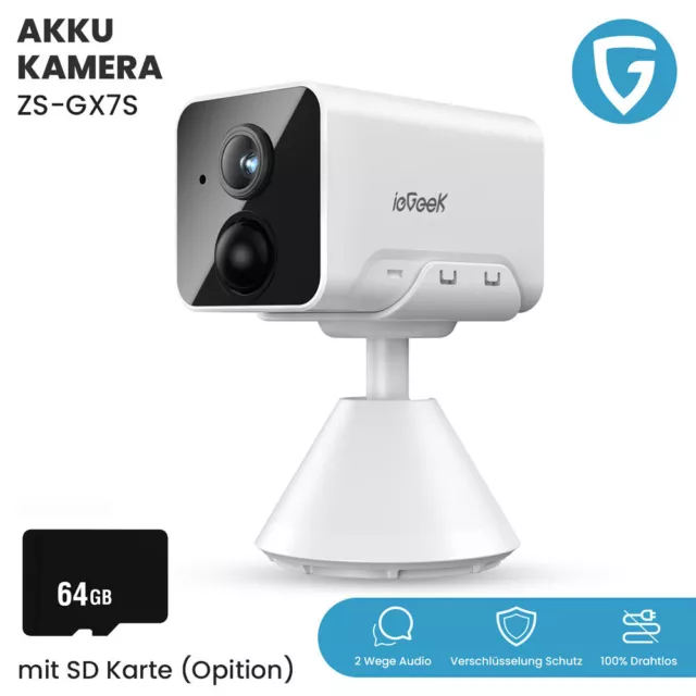 ieGeek 1080P Mini Kamera  Überwachungskamera Innen WLAN Haustierkamera Akku WiFi