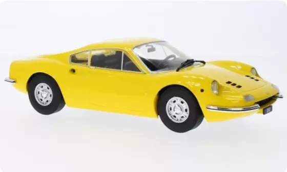 Ferrari Dino 246 GT, gelb, 1969 - 1:18 Neuware - OVP-NIS