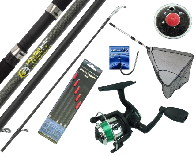 COMPLETE STARTER BEGINNER Fishing Kit Set & 10' Rod Reel Floats Hooks