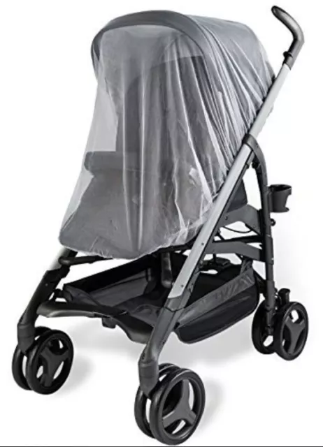 Baby Stroller Mosquito Insect Net Mesh White Cover for MOUNTAIN BUGGY Swift NEW