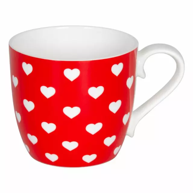 Könitz Hearts Strawberry Mug Hearts Cup Coffee Mug Bone China Red 400ml