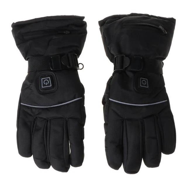 Men Women Winter Electric Heated Gloves with Reflective Strip Battery Powered