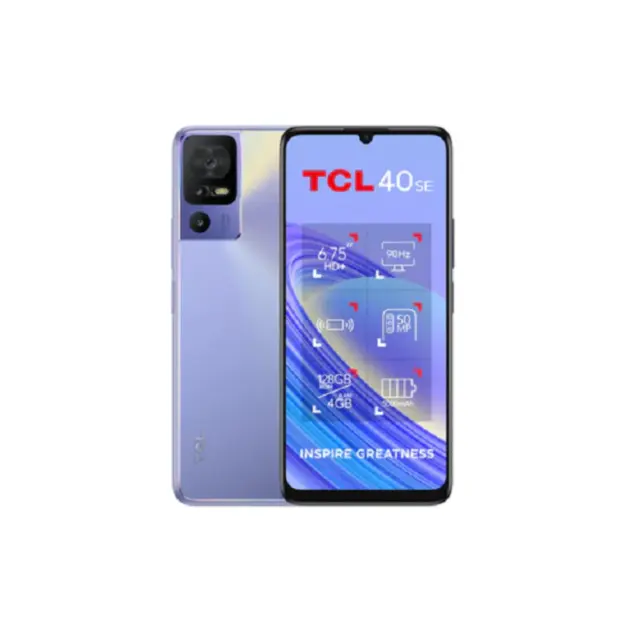TCL 40SE Lilac Smartphone - Choose from 128 or 256 GB storage options