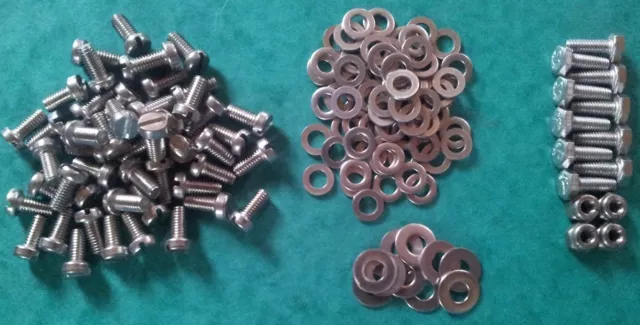 VW FULL Engine Air Cooling Tin Tinware STAINLESS Slotted Screws Beetle Van Bus