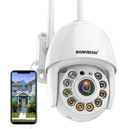 Security Camera Outdoor, Wireless WiFi IP Camera Home Security System 360° Vi...