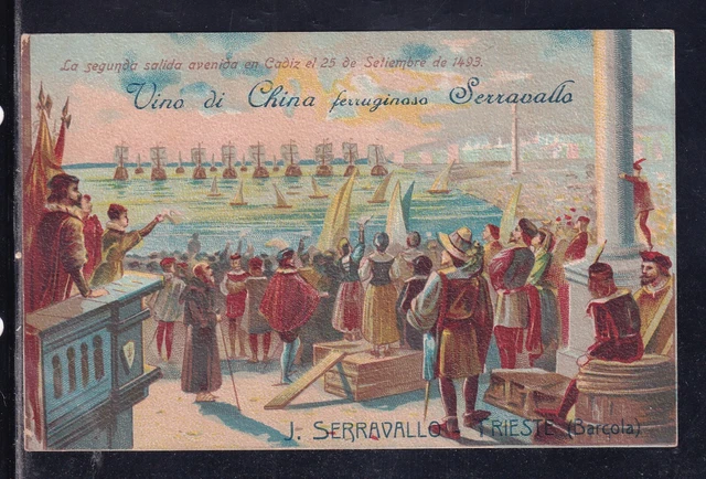 Specchietto Pubblicitario Vintage SERRAVALLO Trieste VINO DI CHINA - Anni 20/30