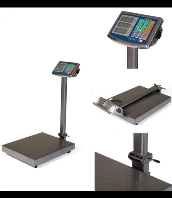 Bilico Bilancia Digitale  300Kg Elettronica Display Bascula Piatto 40 X 50 Cm