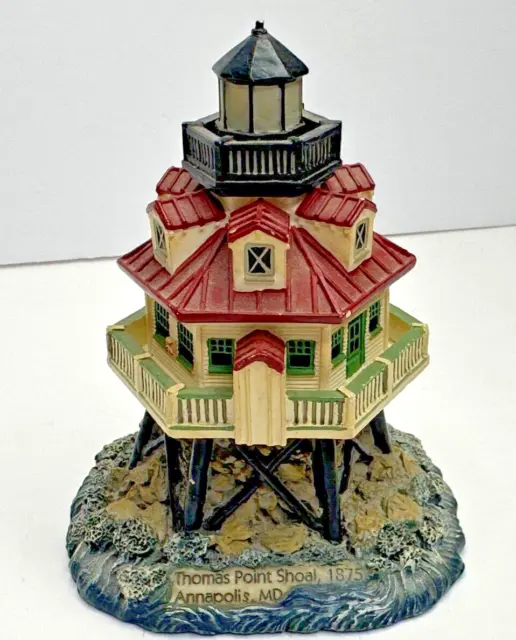 Thomas Point Shoal Lighthouse Lefton Figurine 1999 Annapolis Maryland