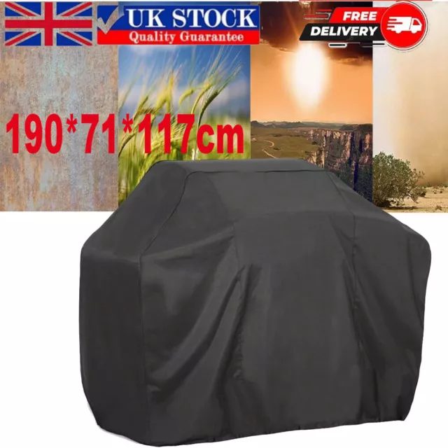Extra Large BBQ Cover Garden Barbecue Grill 6 Burner Gas Waterproof Protector UK