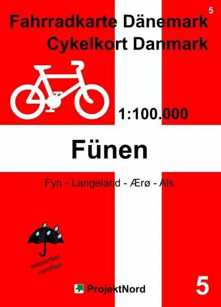 5 Fahrradkarte Dänemark / Cykelkort Danmark 1:100.000 - Fünen | deutsch