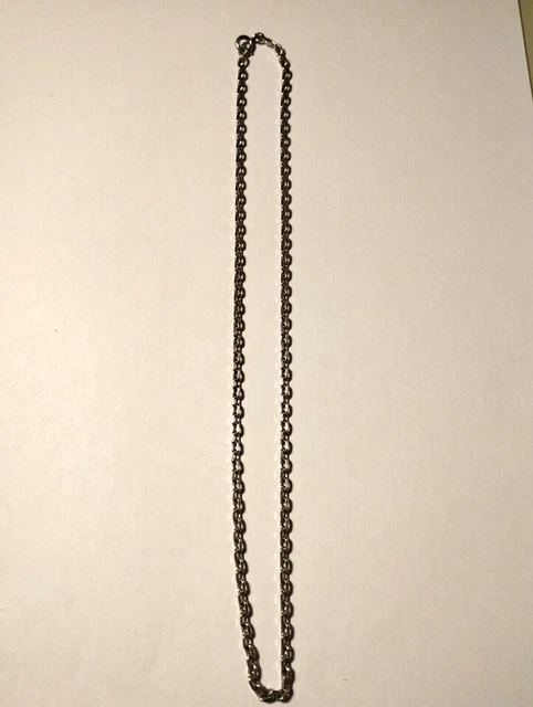 Collier Chaîne En Argent Massif 925‰ Style Art Nouveau - Occasion à Porter
