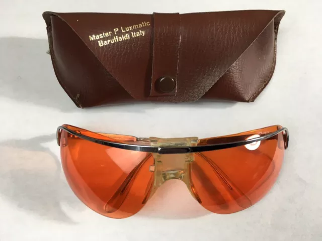 Vintage Baruffaldi Master P Orange Lens Sunglasses Ski Motorcycle in Case Italy Vintage Baruffaldi Master P Orange Lens Sunglasses Ski Motorcycle in Case Italy