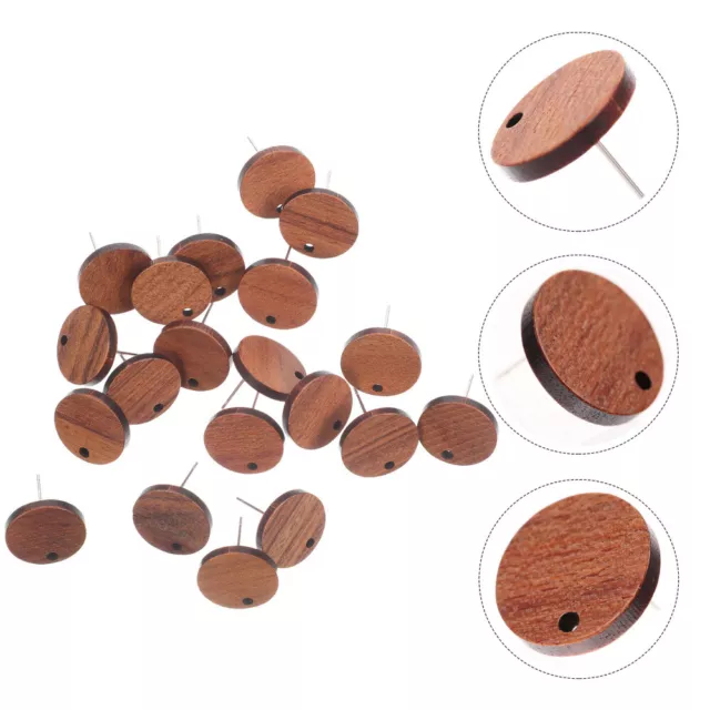 20 Pcs Accessories with Drop Earrings Wooden Pallets Base Tray Stainless Steel