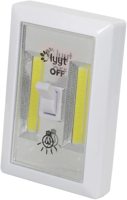 LED SWITCHED LIGHT Battery Operated Ultra Bright White Wall Light 3x ...
