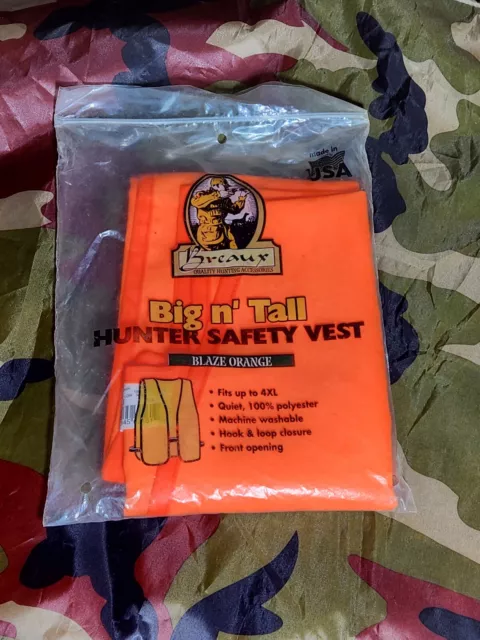 Big and tall blaze orang safety vest