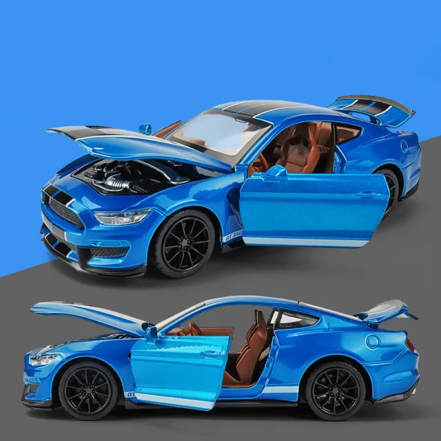 1/32 Ford Mustang Shelby GT350 Model Car Alloy Diecast Toy Vehicle Kid Gift Blue