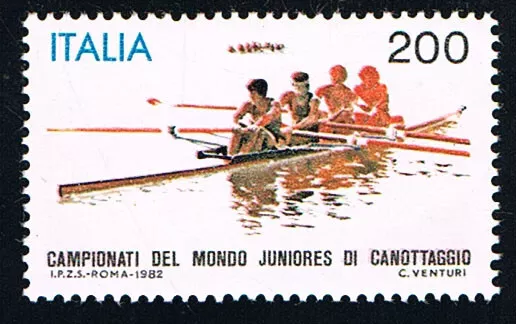 ITALIA FRANCOBOLLO CAMPIONATI MONDIALI JUNIORES DI CANOTTAGGIO 1982 nuovo**BI663