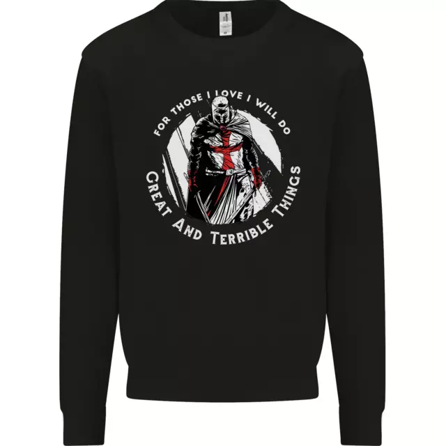 Knights Templar St Georges Fathers Day Kids Sweatshirt Jumper
