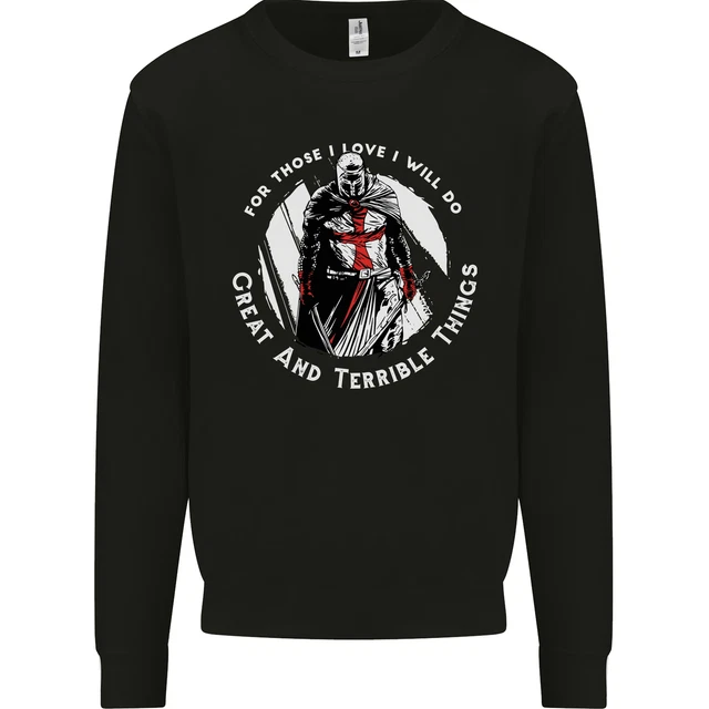 Knights Templar St Georges Fathers Day Kids Sweatshirt Jumper