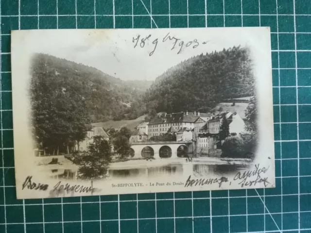 Sb001 CPA Tbe 1903 St Hippolyte - the Bridge of / The Doubs