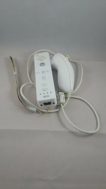 Nintendo Wii White Wireless Remote Controller & Nunchuck Official and Working