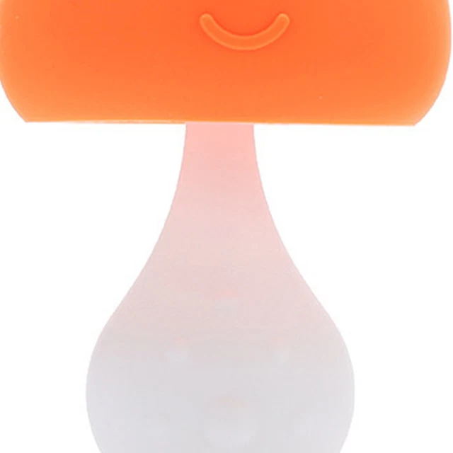 (Orange)Multifunctional EcoFriendly Food Grade Mushroom Teething Toys Baby