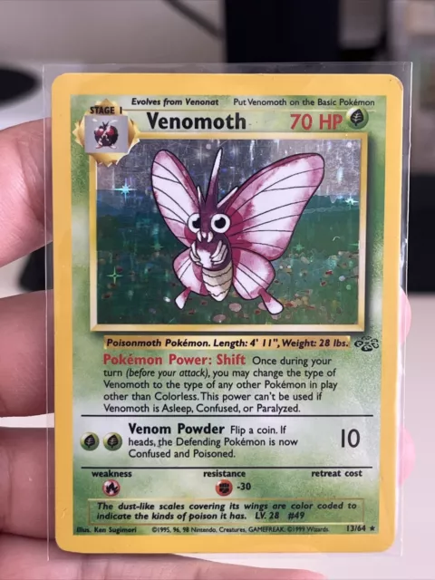 Pokemon Card Venomoth 13/64 Jungle Set WOTC Vintage Original!