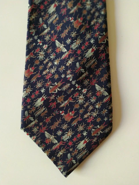 Cravate En Soie Lanvin Paris Rayée Bordeaux - Occasion Bon état - Mode Homme Classique