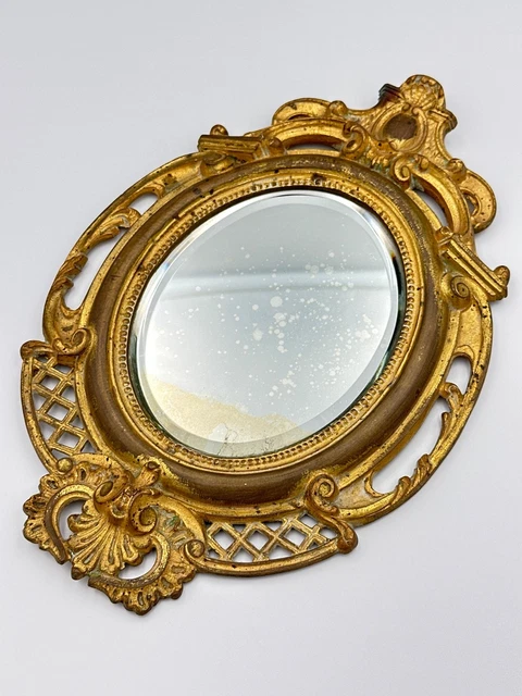 HOLIDYOYO Cornice Portafoto Ovale In Stile Europeo – Dorata, Vintage, Resina, 10,5 X 8,5 Cm, Decorazione Da Tavolo