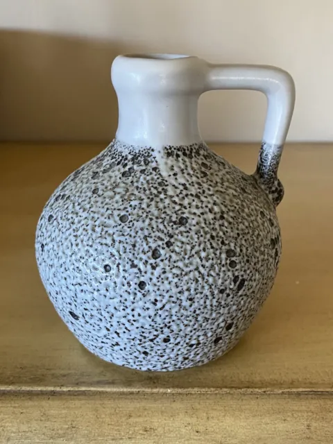 Pigeon Forge Pottery Black and White Lava Glaze Jug Vase