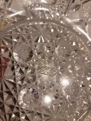 Vintage American Brilliant Period Deep Cut Glass Bowl Marked 7 And 1/4" Across