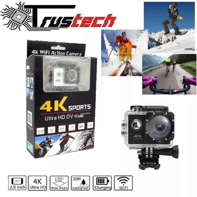 Action Pro Cam Sportiva 4K Sports Ultra HD resistente all'acqua foto video