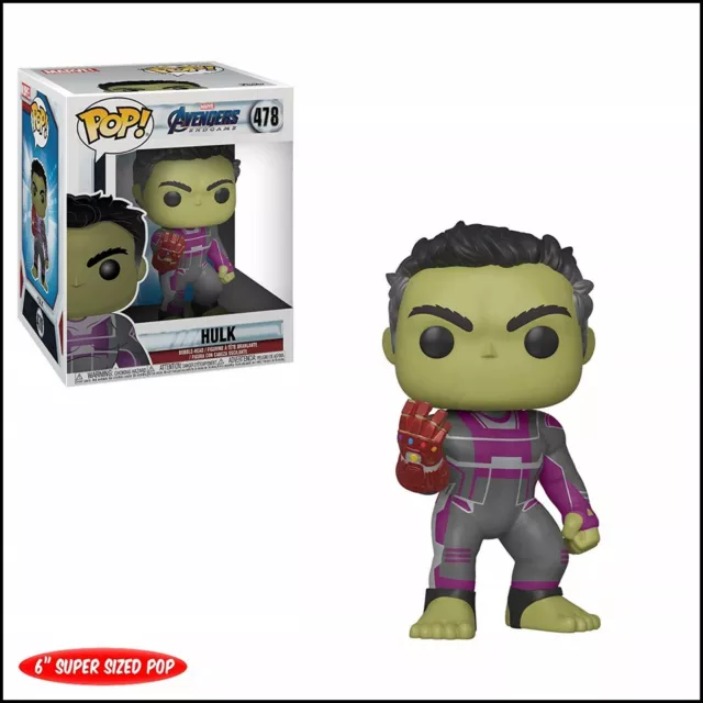 FUNKO POP! MARVEL AVENGERS ENDGAME #478 HULK w/ GAUNTLET VINYL 6" FIGURE