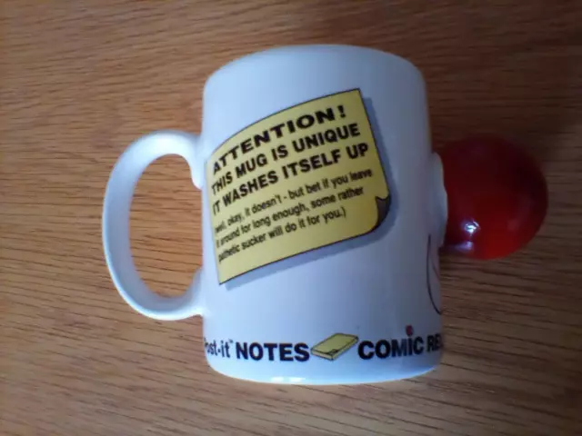 Post It Notes Comic Relief Mug. VGC.