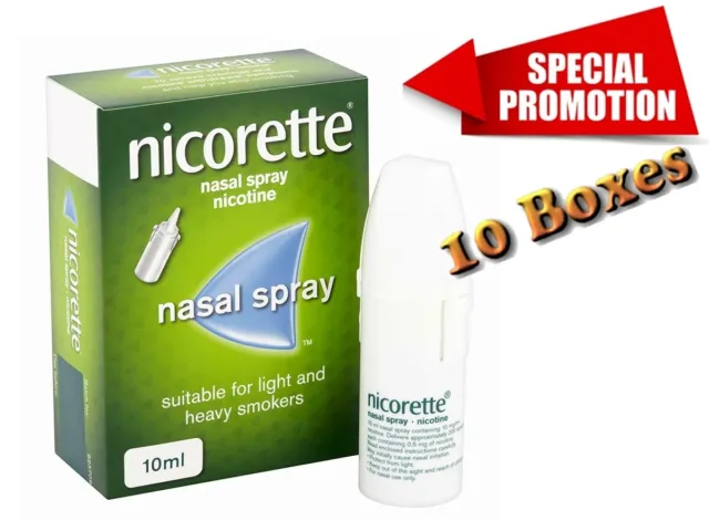Nicorette Nasal Spray 10ml--Expiry April 2025  (10 Boxex) Sale Sale Sale